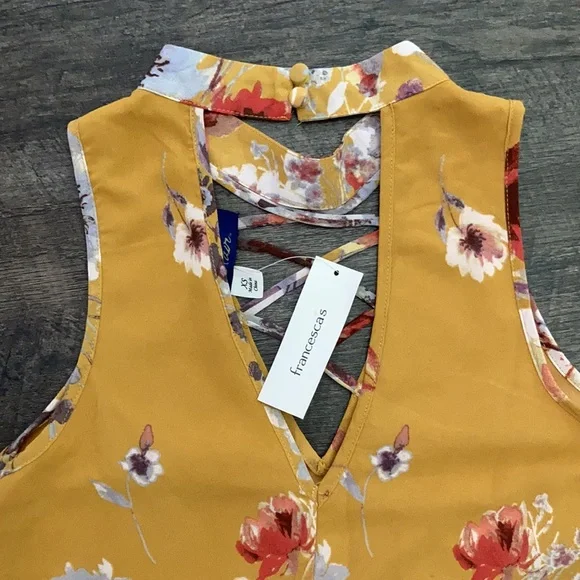 Floral Shift Dress, Marigold - Size XS - Picture 2 of 6